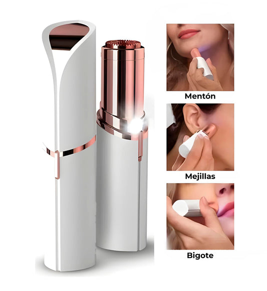 Depilador Facial Eléctrico con Luz LED – Bozo, Bigote, Cejas y Rostro