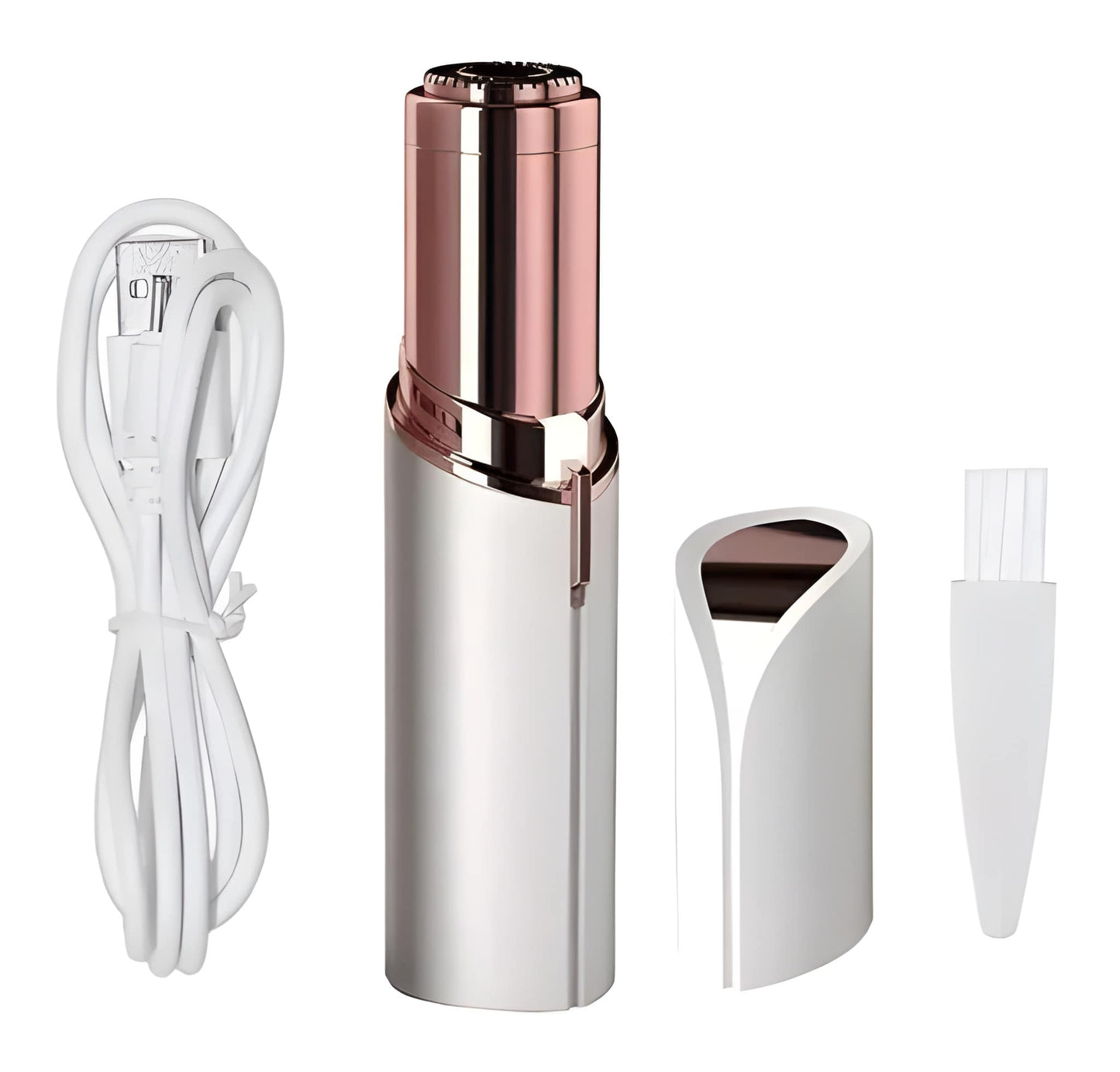 Depilador Facial Eléctrico con Luz LED – Bozo, Bigote, Cejas y Rostro