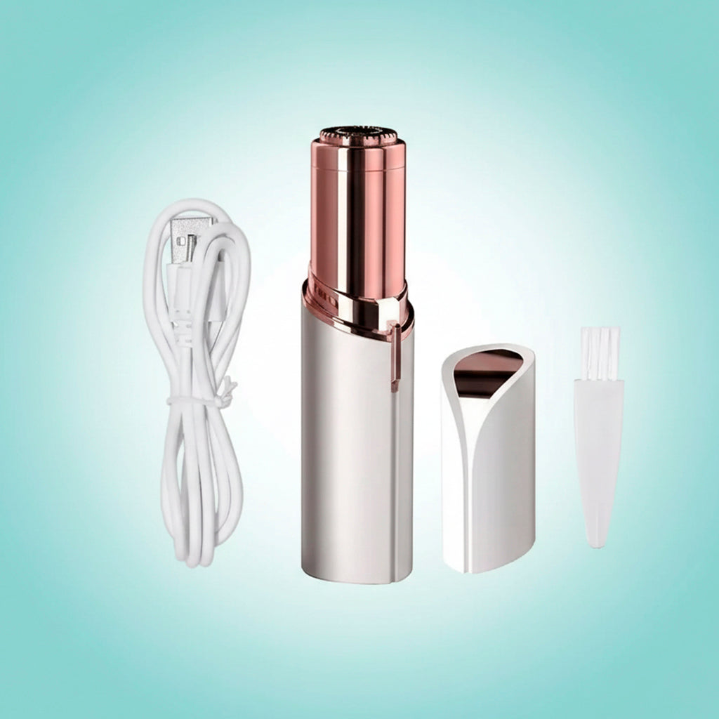 Depilador Facial Eléctrico con Luz LED – Bozo, Bigote, Cejas y Rostro